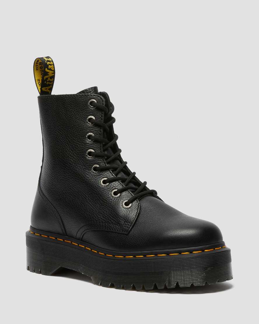 Dr. Martens Jadon Pisa Lær Platform Støvler Dame Svart [1375FOZTI]